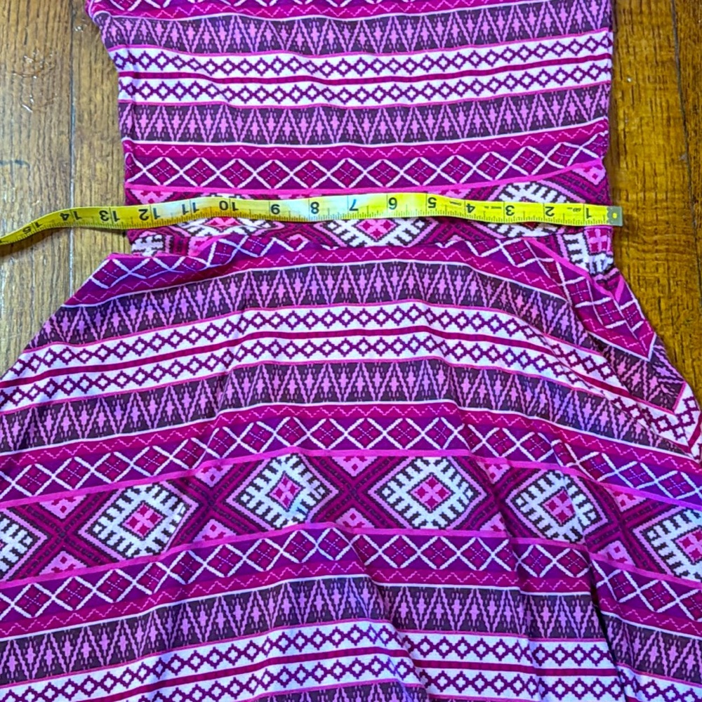Pink Patterned Kids Dress - Picture 4 of 4